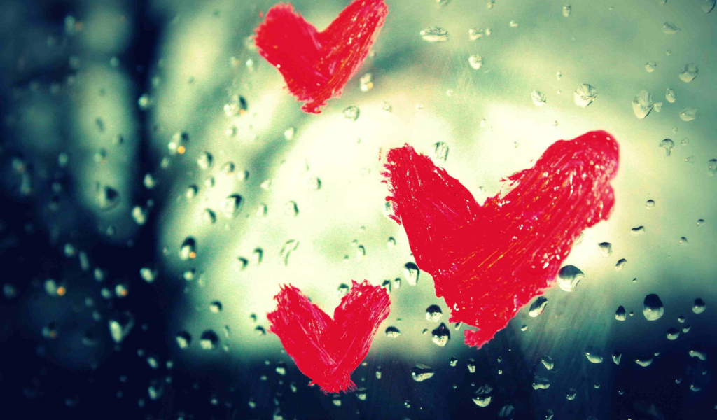 чувство, сердце, дождь, окно, макро, стекло, сердечки, любовь, капли