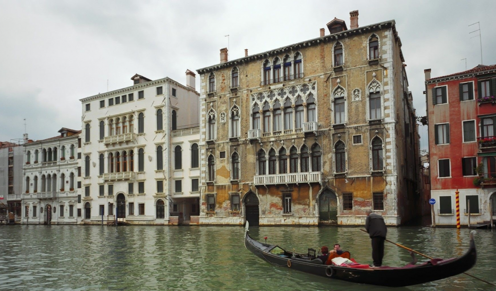 гондола, канал, венеция
