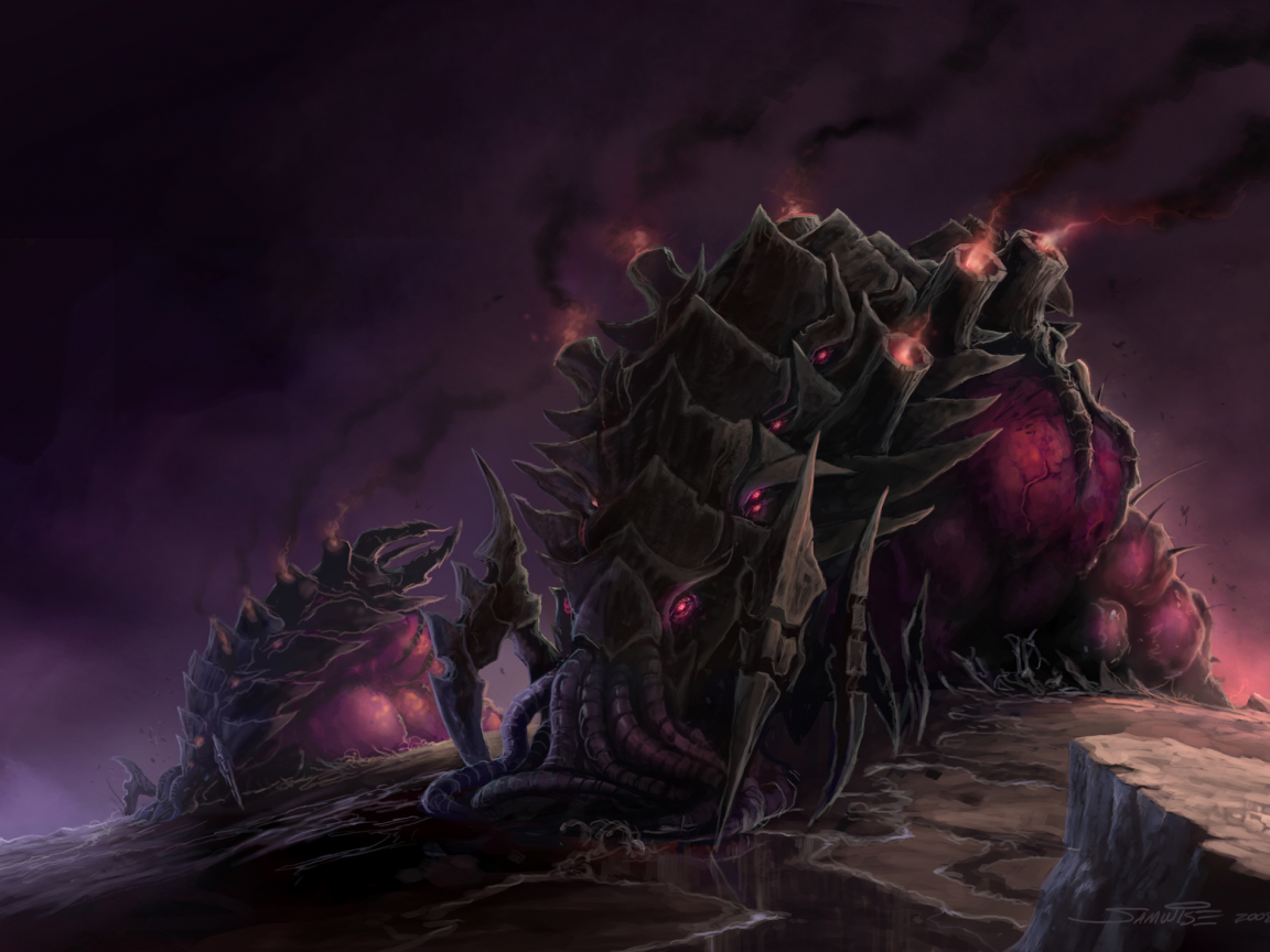 zerg infestor, samwise, starcraft, гусеница