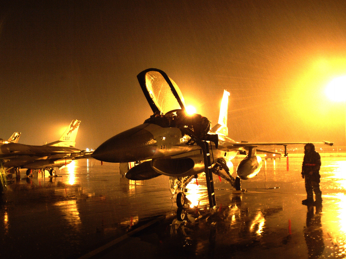 falcon, F-16, дождь