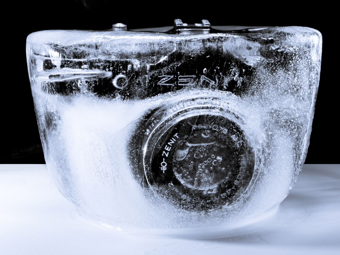 фотоаппарат, зенит, лёд