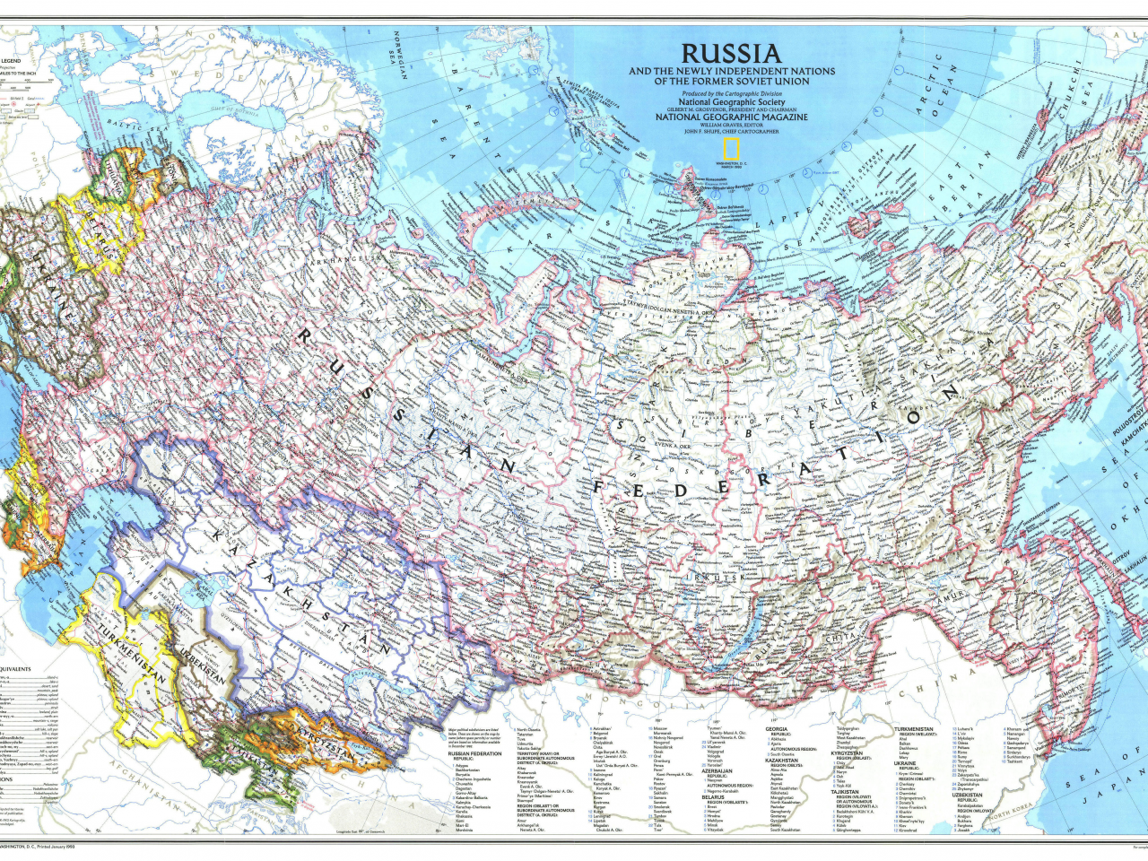 россия, снг, карта