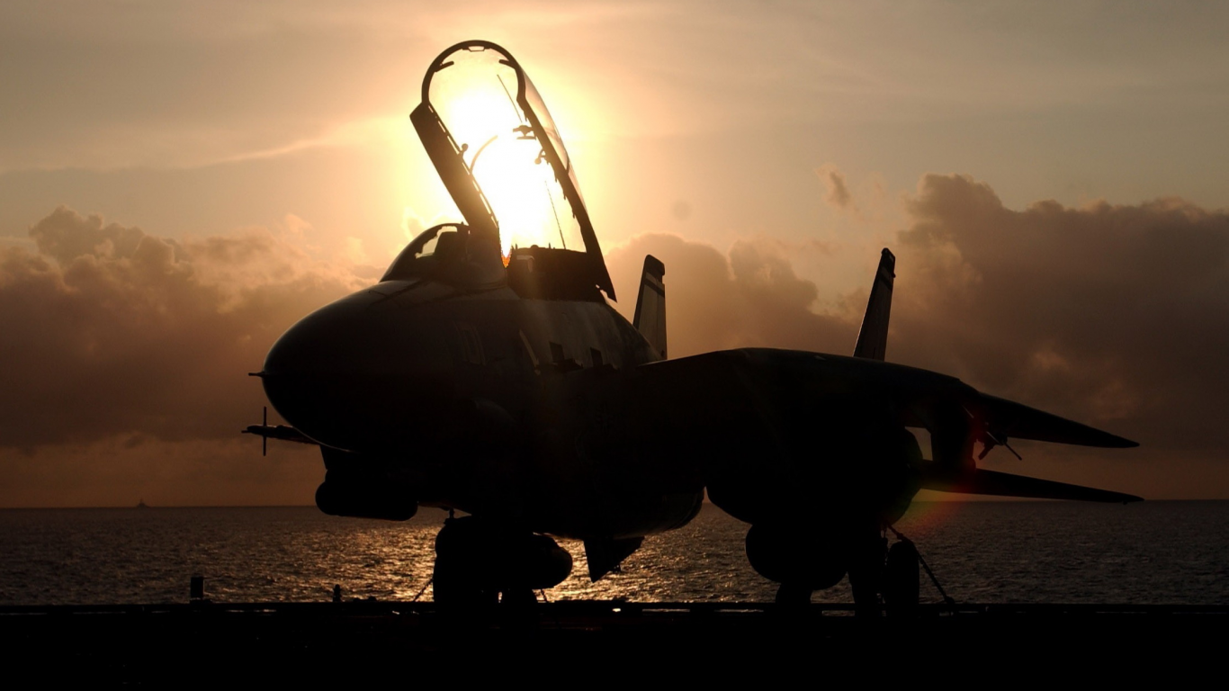 tomcat, закат, F-14