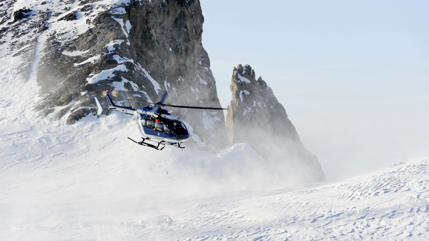 Eurocopter, EC 725, вертолёт, снег