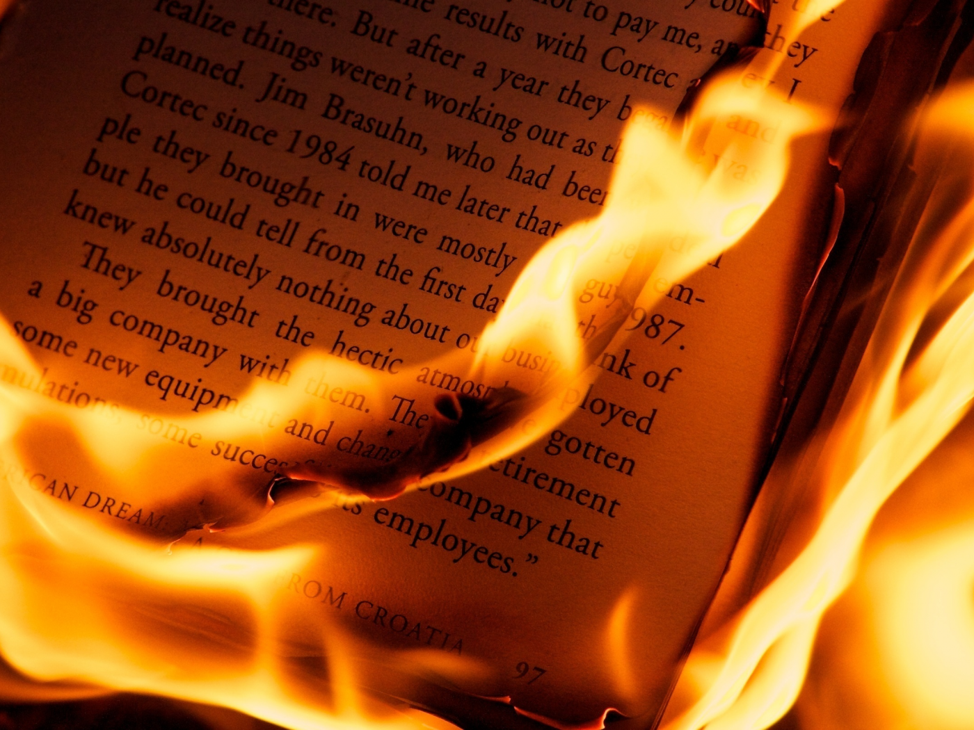 огонь, книга, страницы