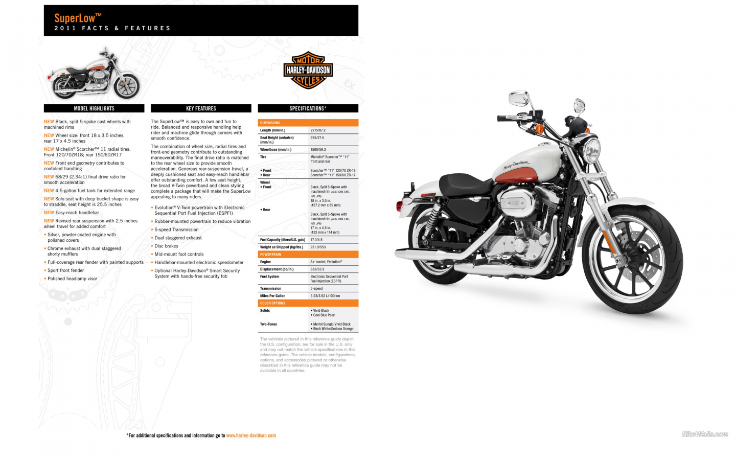 motorbike, moto, Harley-Davidson, мотоциклы, XL 883L Sportster 883 SuperLow, XL 883L Sportster 883 SuperLow 2011, Sportster, motorcycle, мото