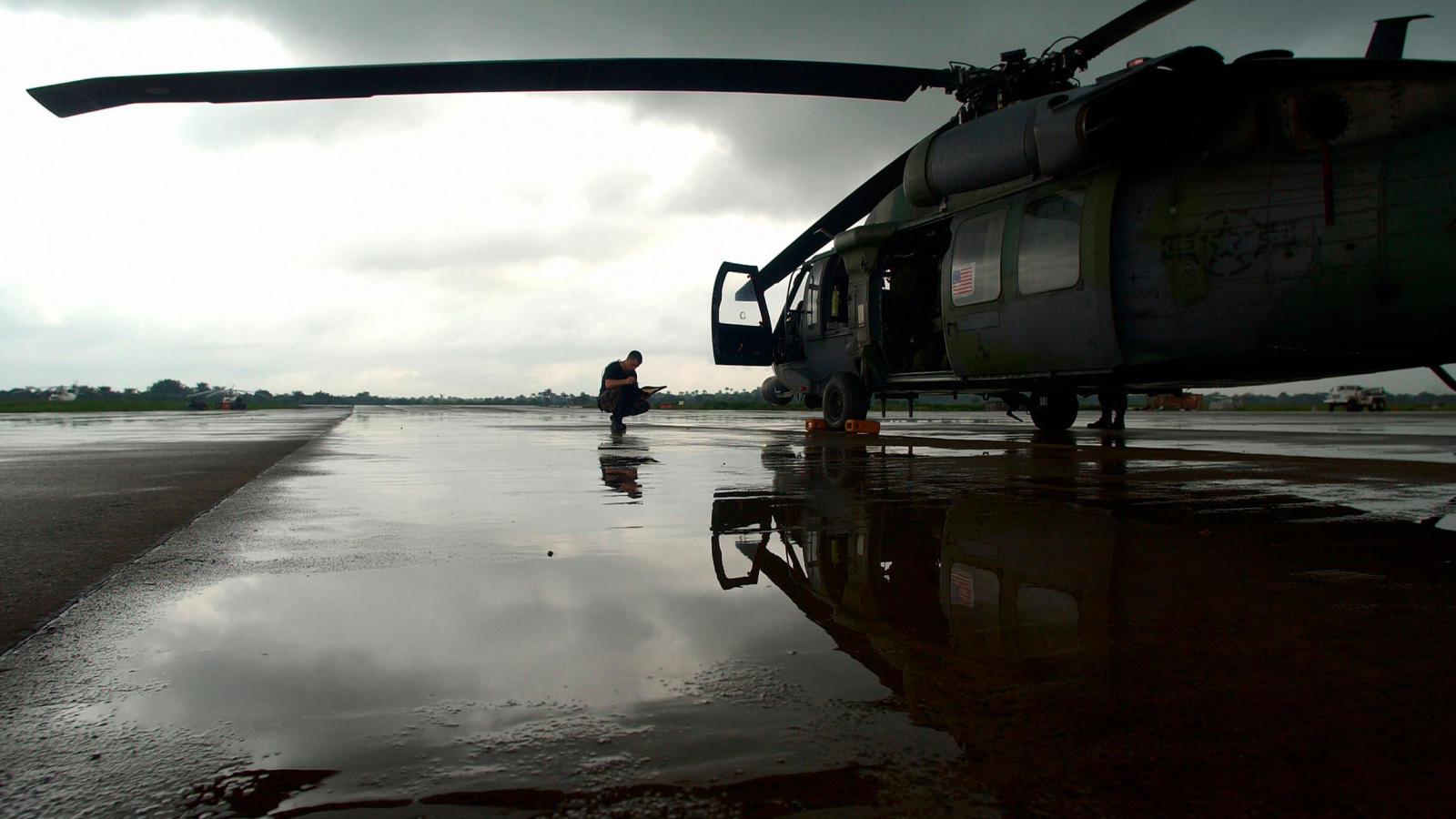 вода, небо, HH-60, человек