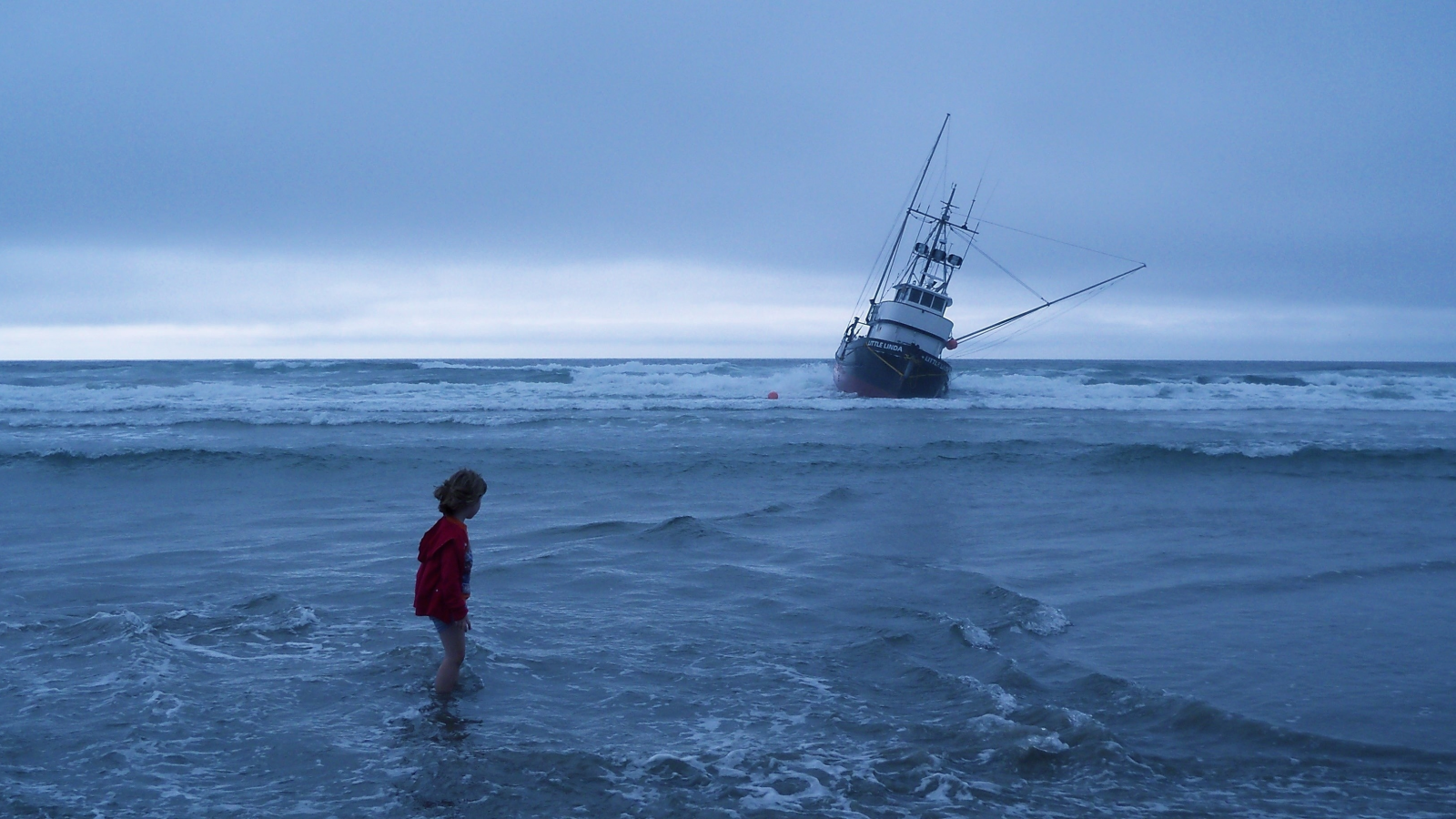корабль, ребенок, море, одиночество