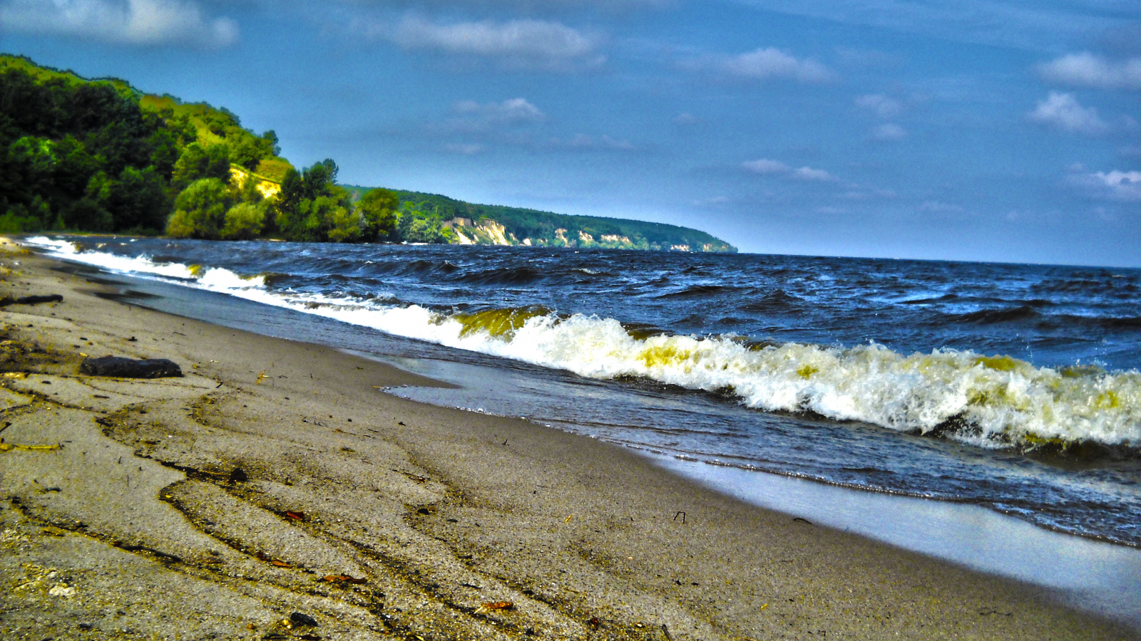 море, песок, тучи, облака, шторм, hdr, пляж, лето, небо, волны