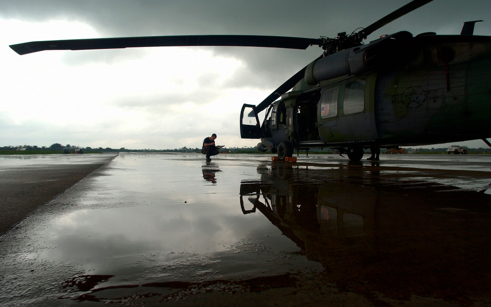 вода, небо, HH-60, человек