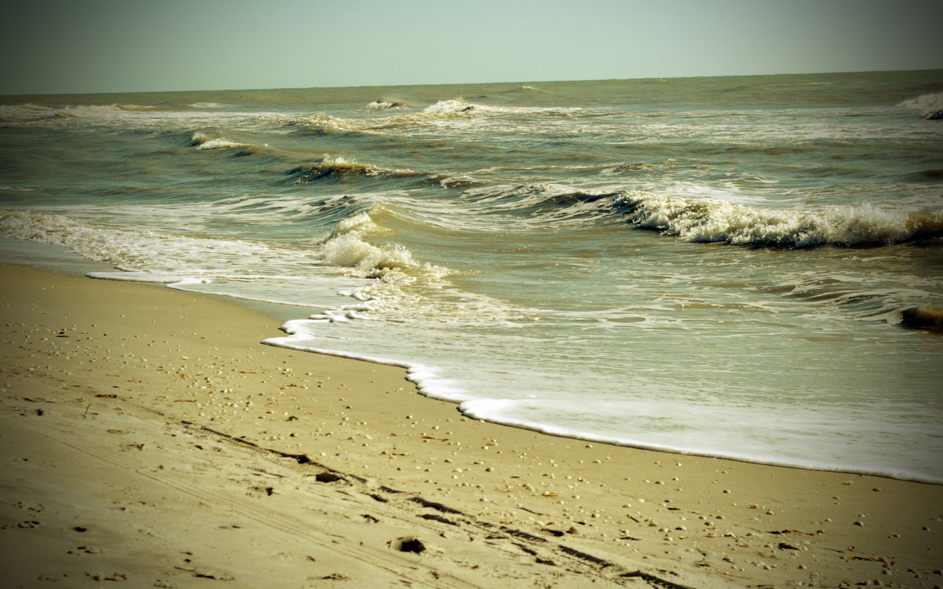 океан, волны, вода, песок