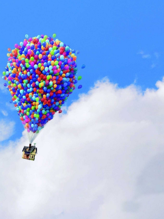 кино, pixar, облака, фильм, мультфильм, дом, воздушные шары, фильмы, небо, пиксар, вверх, Up