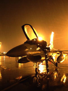 falcon, F-16, дождь
