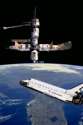 космос, станция, Shuttle, шатл, земля