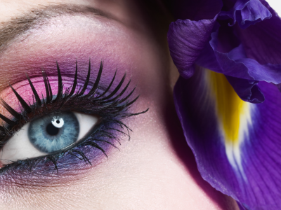 глаза, цветок, синий
