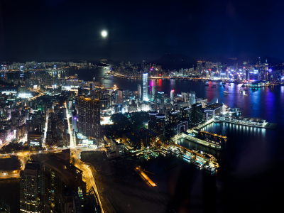 огни, ночь, Гонконг