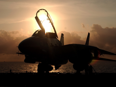 tomcat, закат, F-14