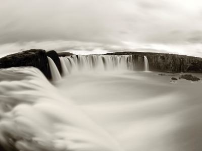 водопад, черно-белое, красотища