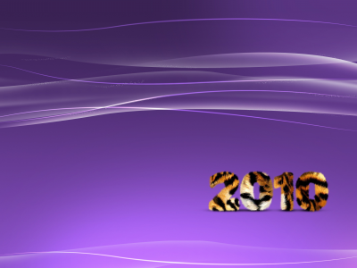 тигр, новый год, линии, волны, фиолетовый, полосы