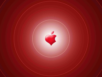 бренд, яблоко, обои, сердце