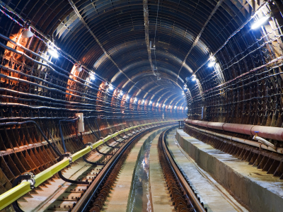 тоннель, метро, рельсы
