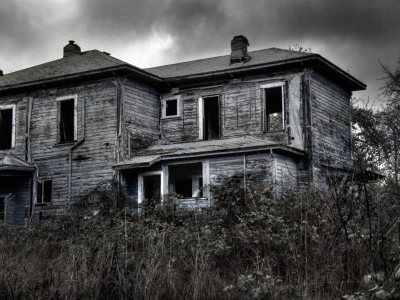 the, gloomy, house.