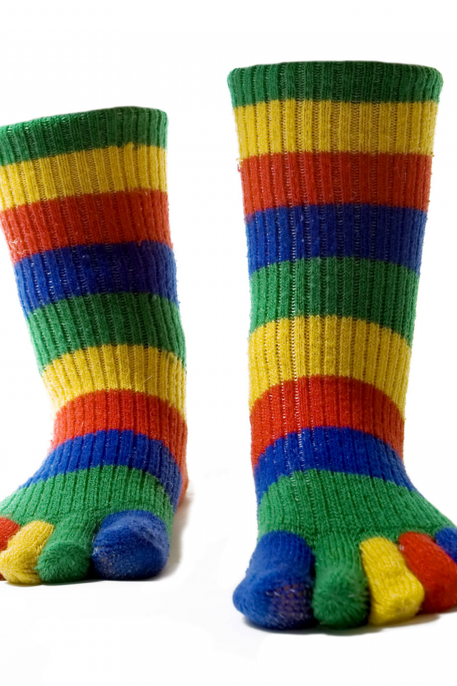 пальцы, разноцветные, носки, цвета, тёплые, ноги, полоски