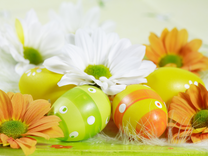 цветы, яйца, пасха, пасхальные яйца
