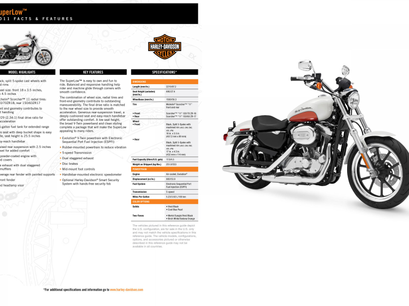 motorbike, moto, Harley-Davidson, мотоциклы, XL 883L Sportster 883 SuperLow, XL 883L Sportster 883 SuperLow 2011, Sportster, motorcycle, мото