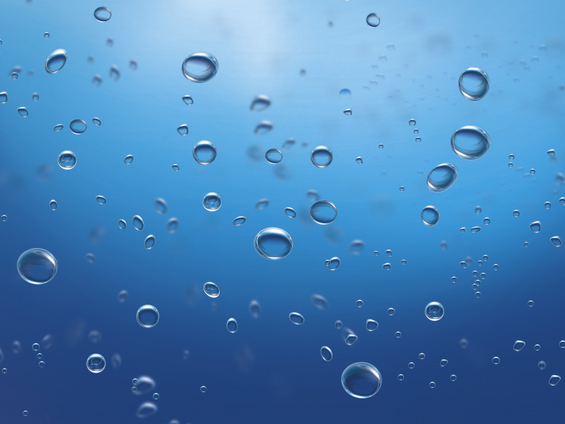 океан, море, капля, фоновые обои, минимализм, вода, пузыри, капли, под водой