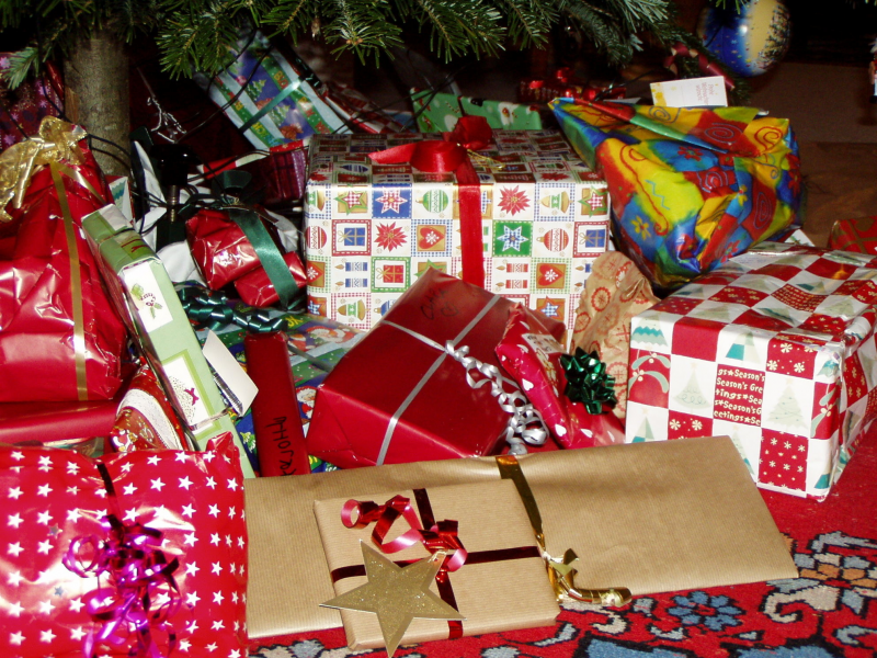 рождество, банты, праздник, новый год, ёлка, упаковки, подарки