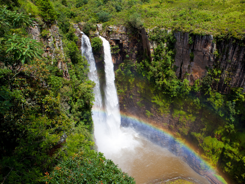 водопад, радуга, Африка