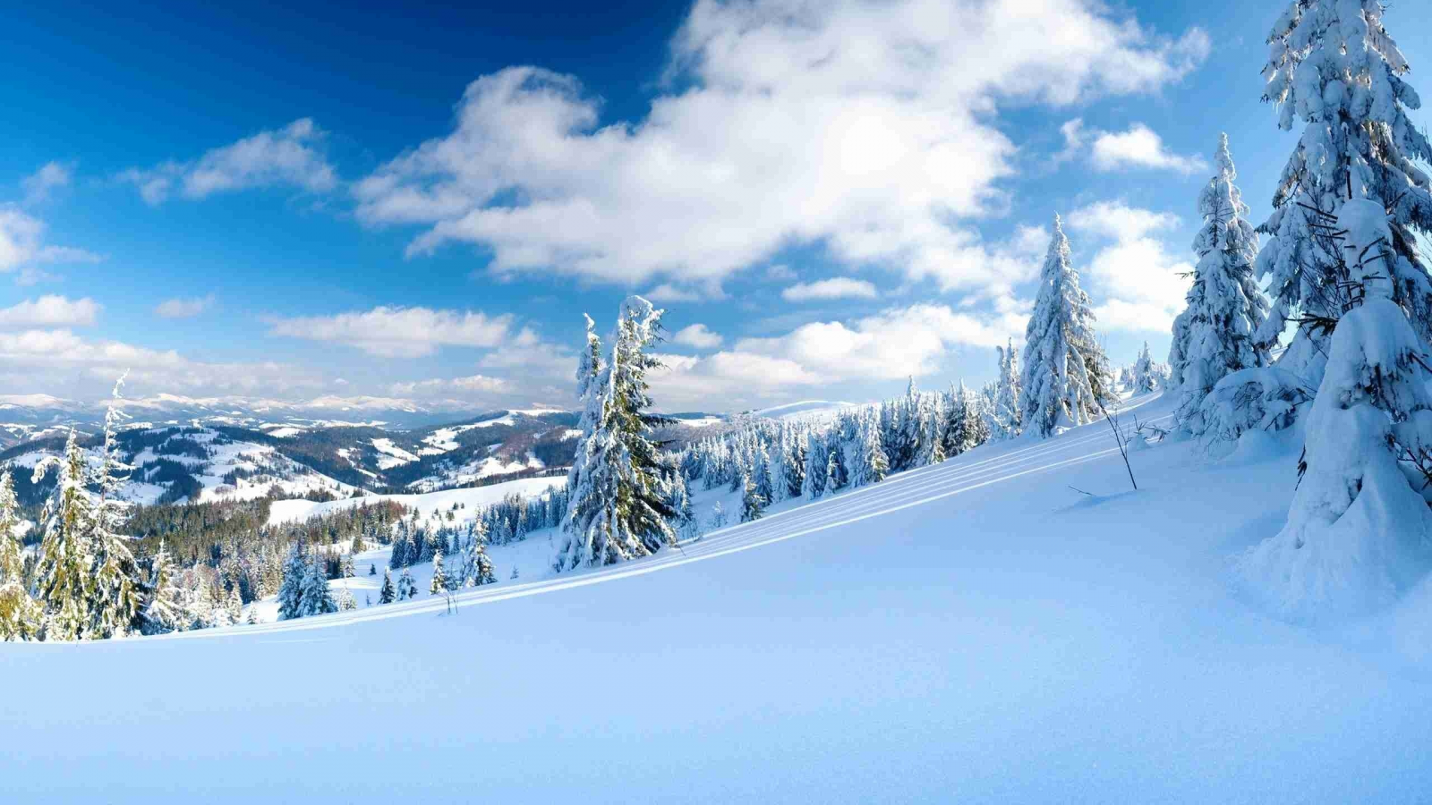 облака, пейзажи, природа, зимние обои, склоны, фото, зима, деревья, снег