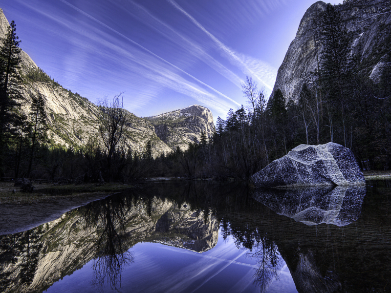 сша, mirror lake, озеро