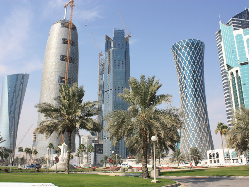 doha, qatar, buildings, city
