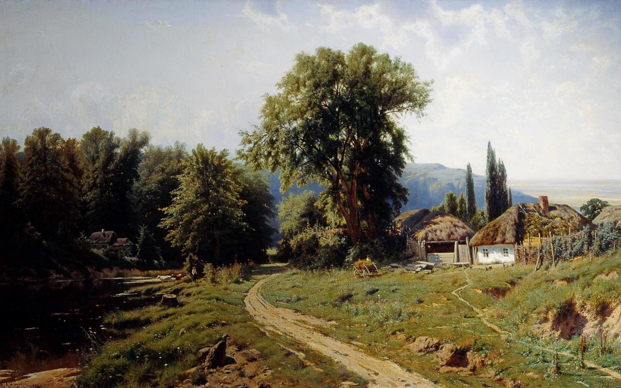крыжинский, картина, хутор