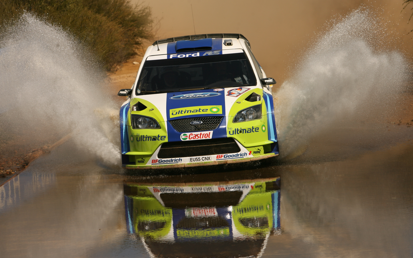 ford focus, rally, авто, брызги, машины, автомобили, вода, wrc