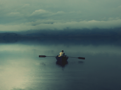 лодка, Красиво, Alone, Вёсла, Озеро