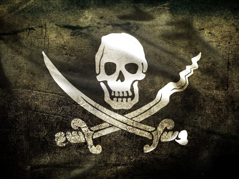 флаг, пираты, череп