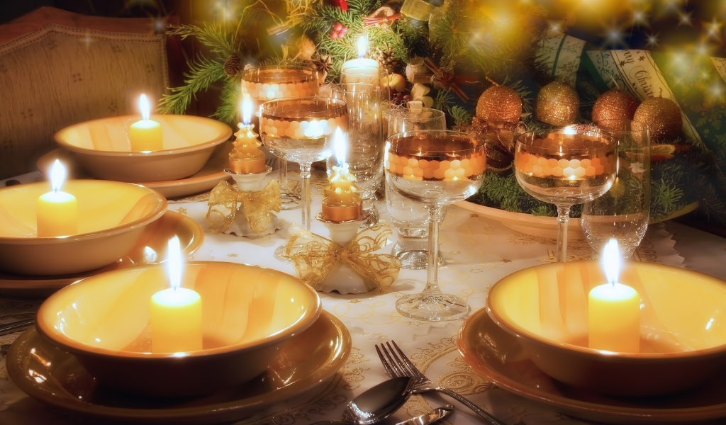 посуда, декорация, Сервировка стола, новогодняя, стол