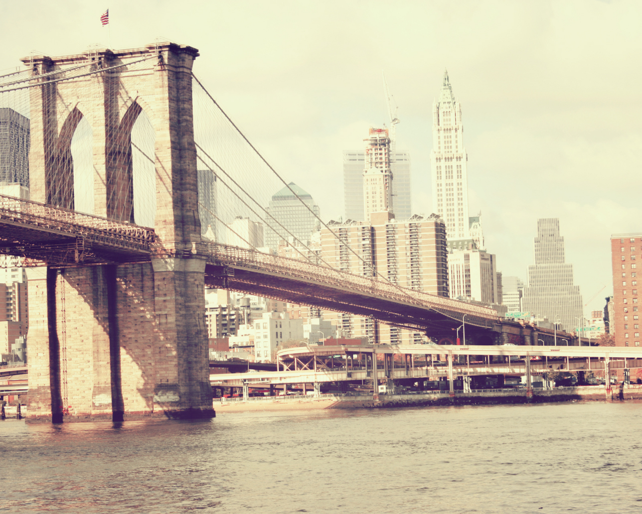 Мост, бруклин, нью йорк
