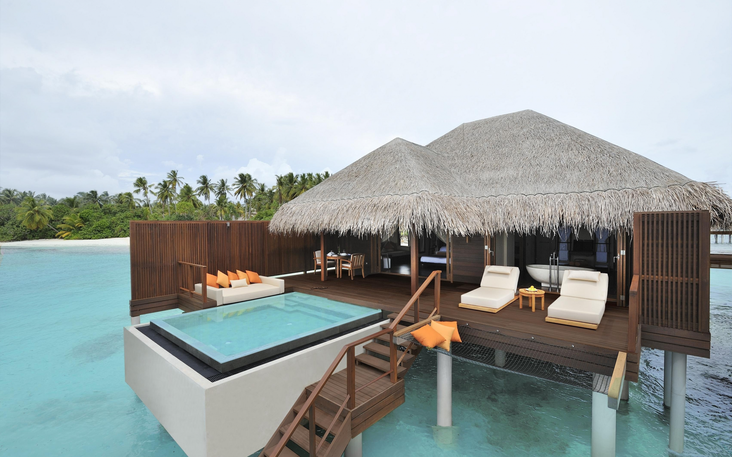 диван, океан, отель, бассейн, Ayada maldives