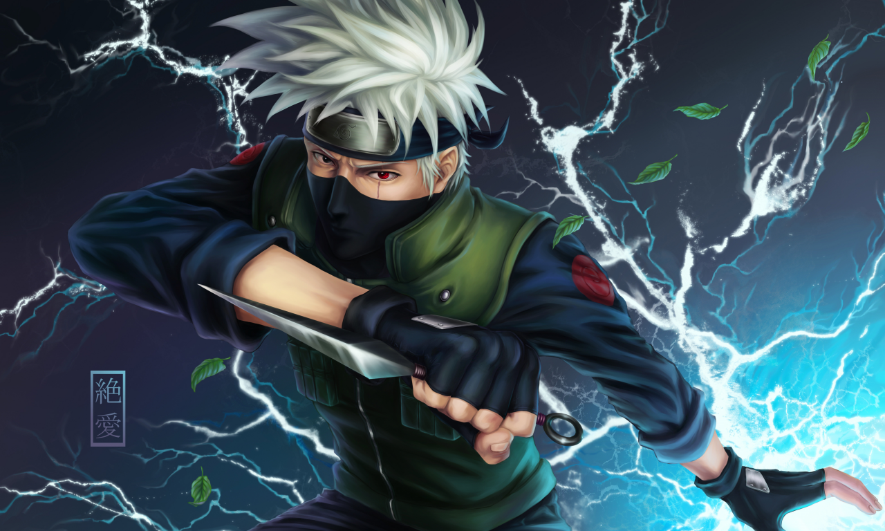 листья, hatake kakashi, naruto, solo, перчатки