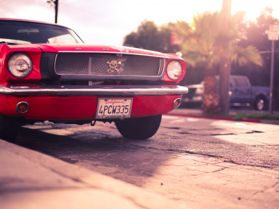 ford, red, mustang