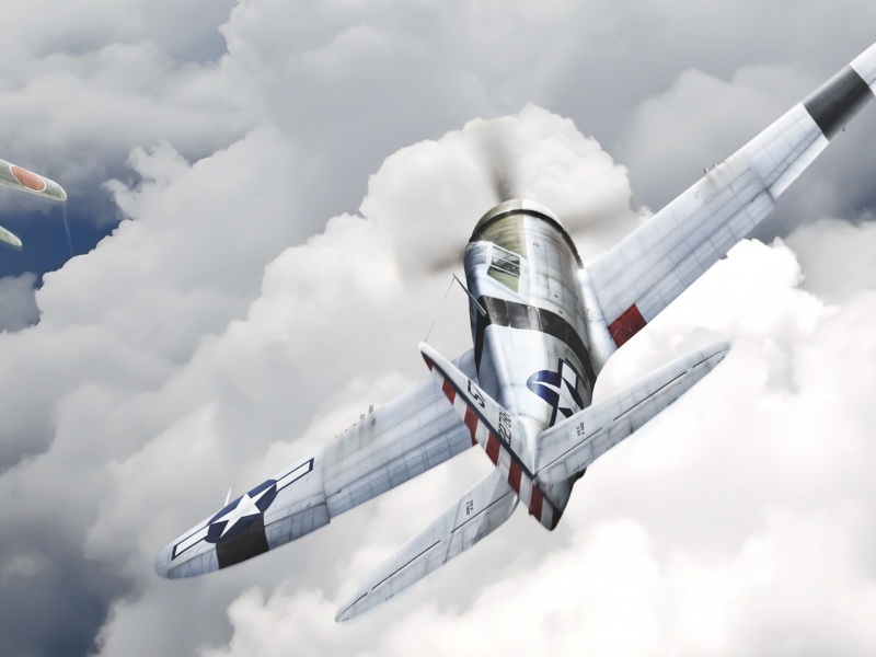 небо, самолет, p-47
