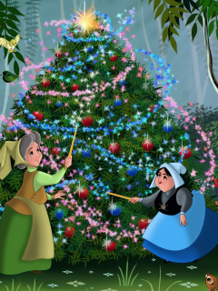 christmas, christmas tree, fanart, sleeping beauty, walt disney