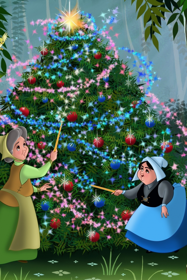 christmas, christmas tree, fanart, sleeping beauty, walt disney