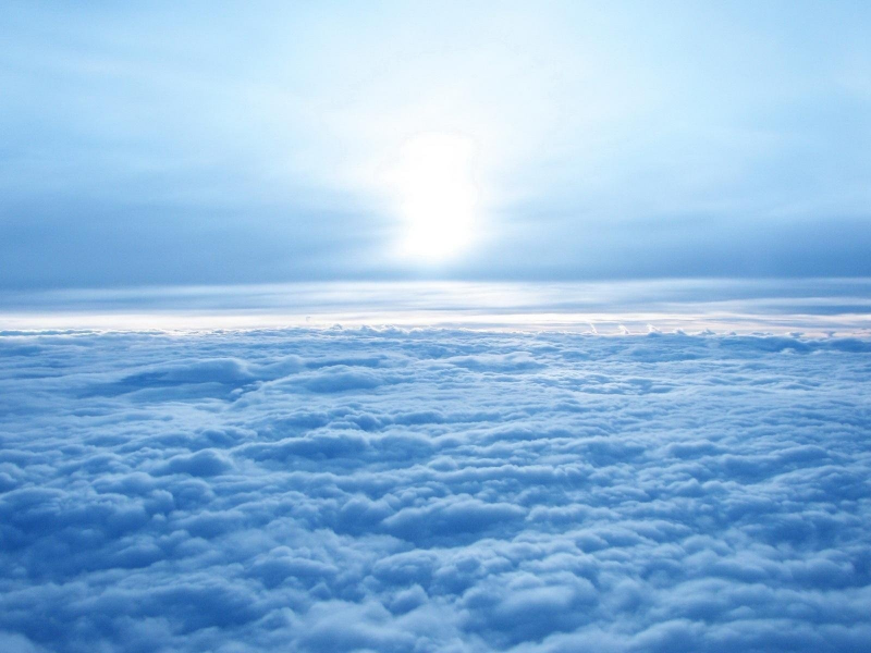 bluesky, clouds, sea, sunset