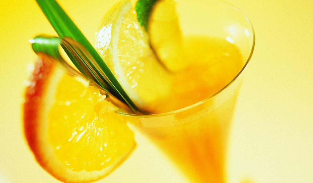 коктейль, лимон, апельсин, лайм