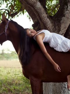конь, настроение, девушка